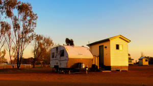 Longreach Tourist Park caravan with ensuite